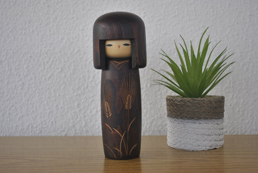 Vintage Gumma Kokeshi made by Usaburo "Autumn harvest"