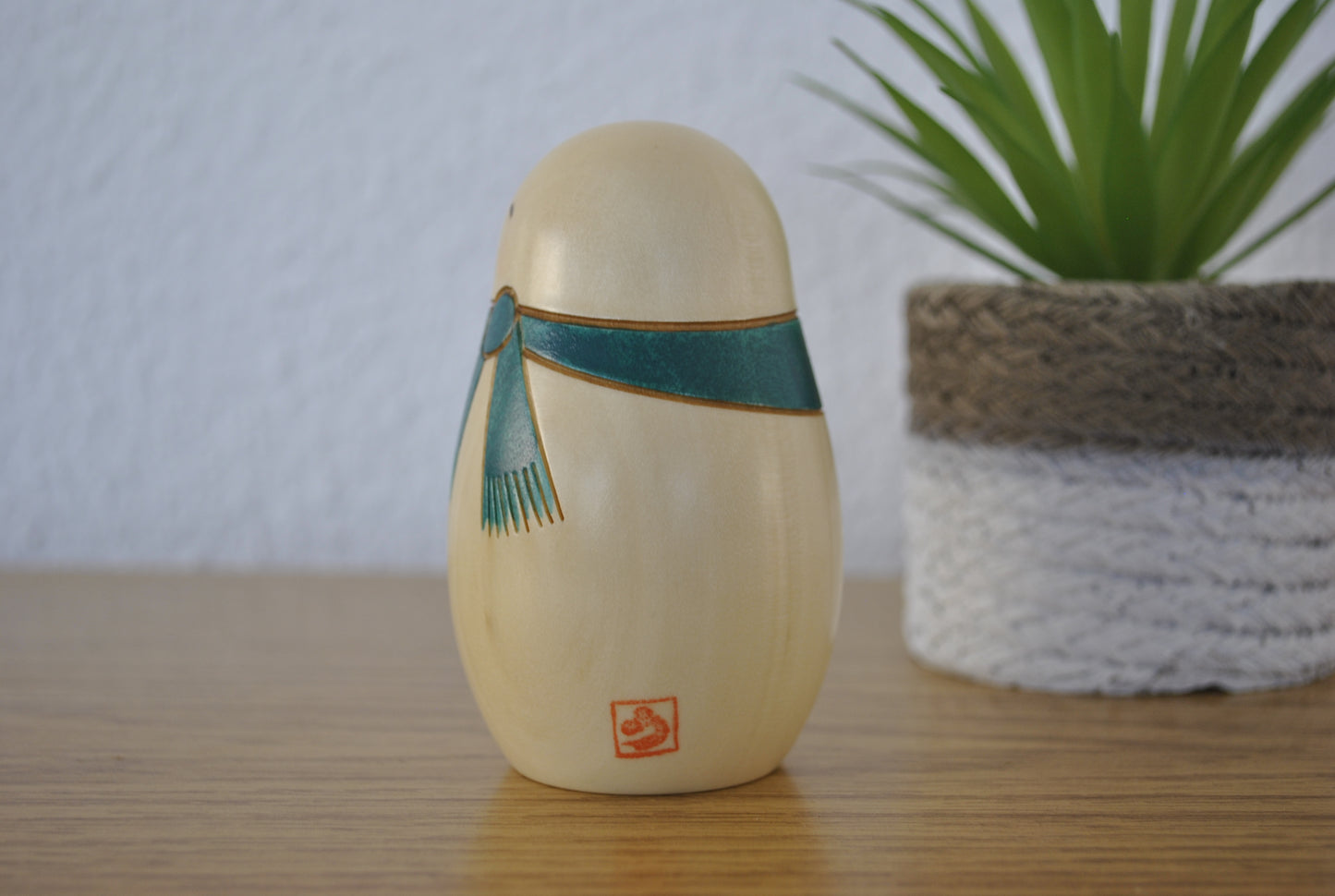 NEW Sosaku Kokeshi Snowman made by Usaburo - With original box.