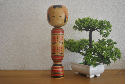 Vintage traditional Togatta kokeshi made by Masayoshi