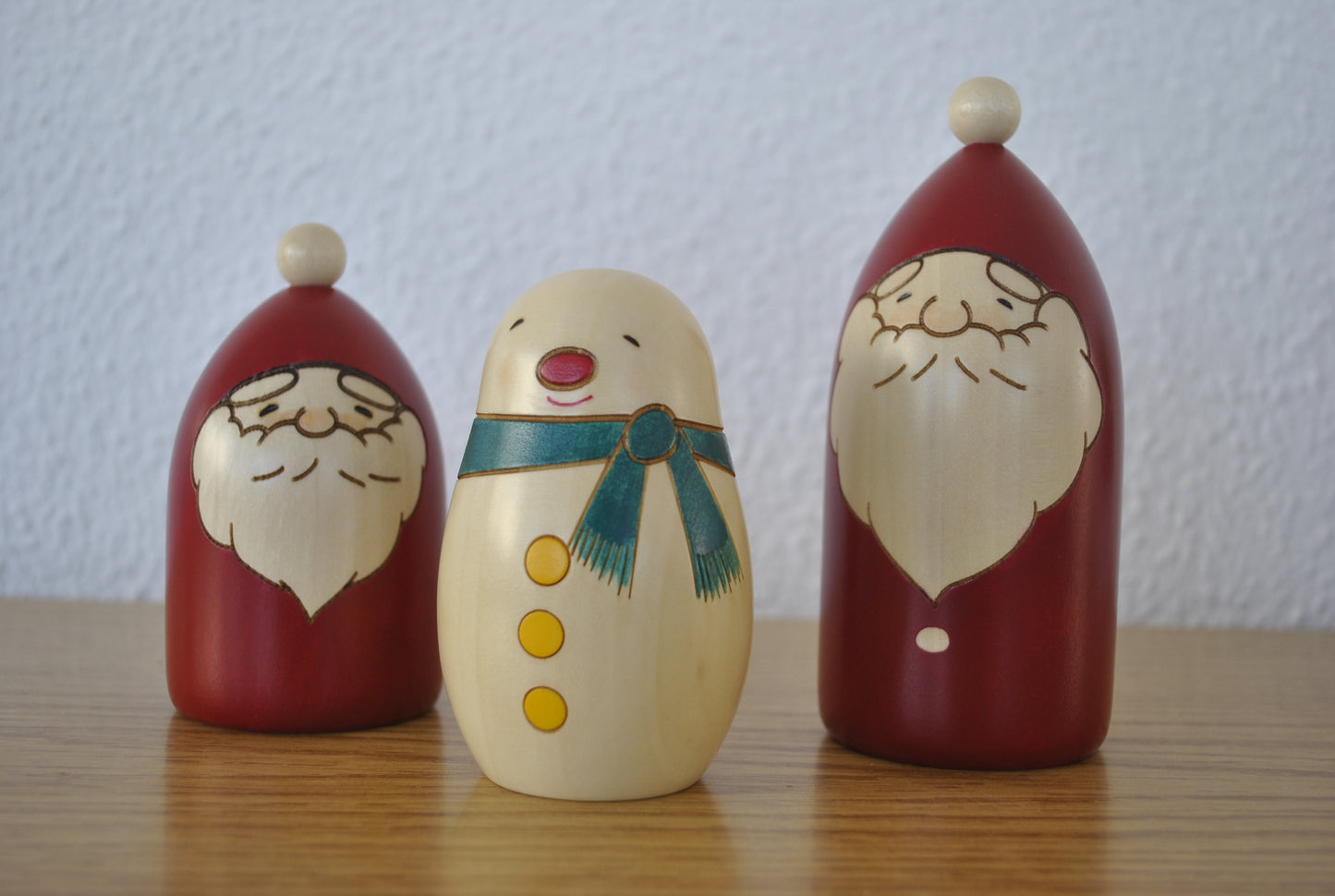 NEW Christmas set Sosaku kokeshi made by Usaburo