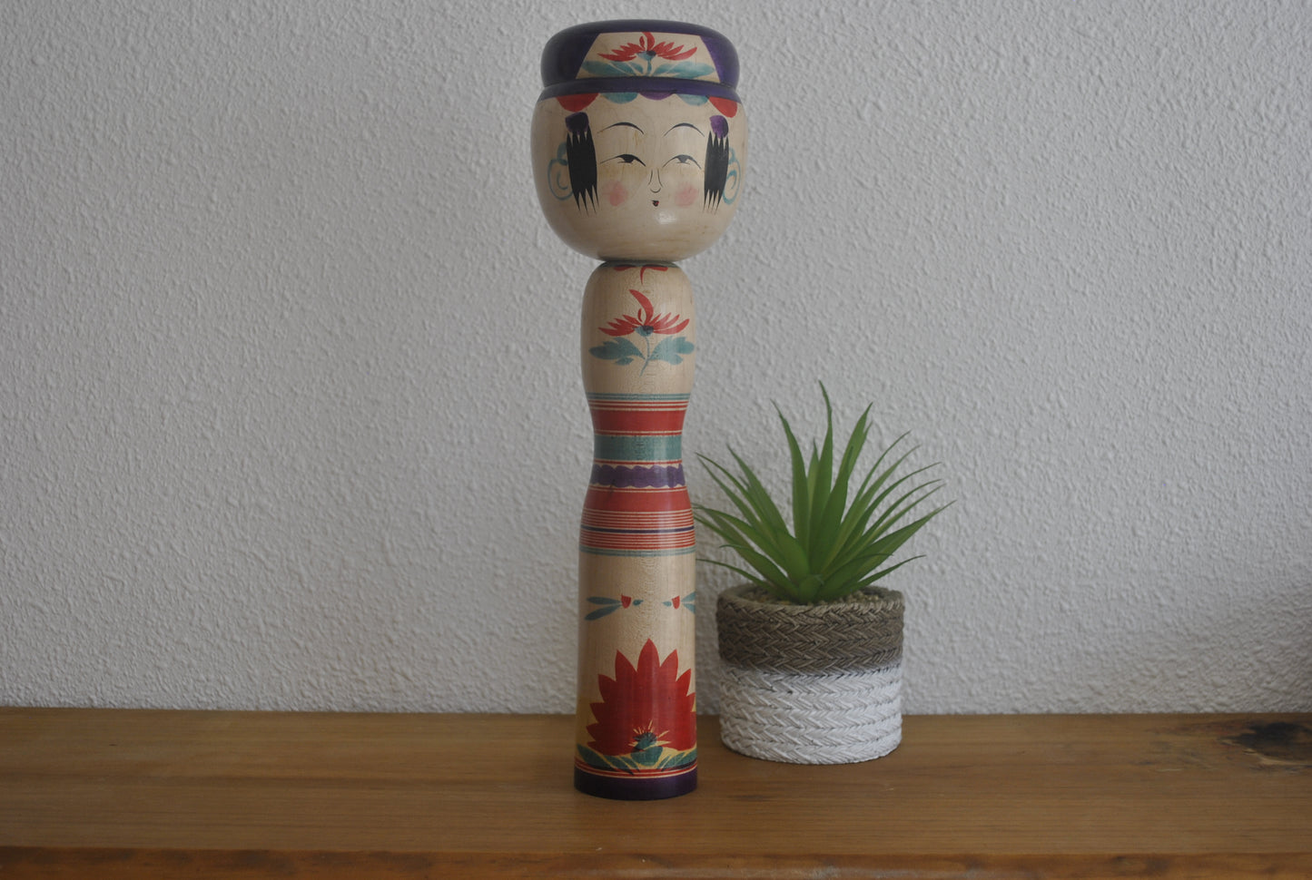 Vintage Yajirou Kokeshi by Keimi Niyama (1925-2003) with Mage Hairstyle