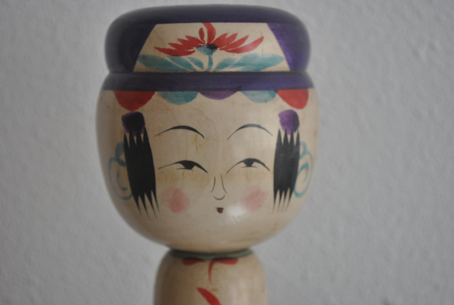 Vintage Yajirou Kokeshi by Keimi Niyama (1925-2003) with Mage Hairstyle