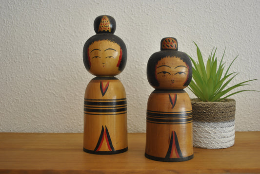 Set of vintage traditional kokeshi