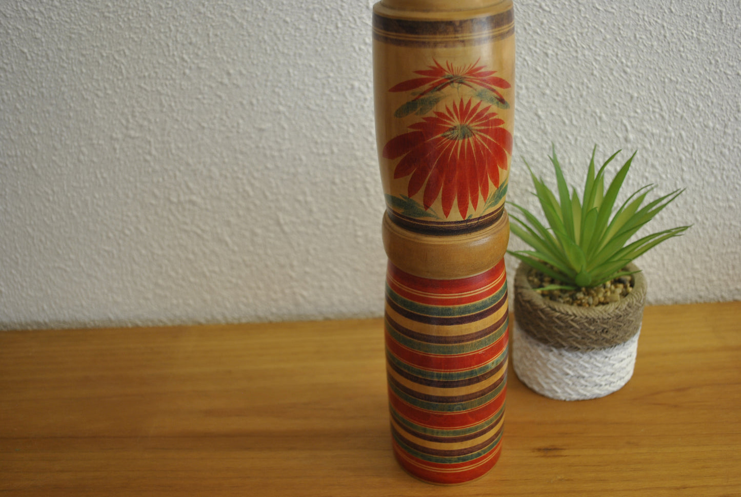 Large Vintage traditional Togatta kokeshi made by Sato Shigekazu (1936-)