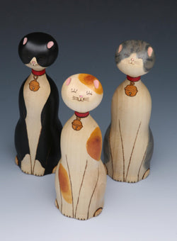 'Order made' Neko kokeshi directly from Japan! Unique artwork of your own cat!